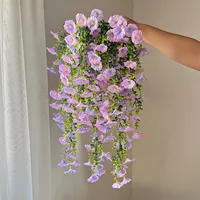 Guirlande de fleurs artificielles Faux 69head Morning Glory pour décoration murale, jardin, mariage, fête et événements