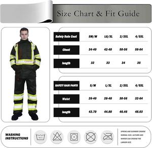 Waterproof ANSI Class 3 <strong>Safety</strong> Rain <strong>Jacket</strong> with Reflective Tapes CE Certified Customized Logo-Vintage Workwear Streetwear - Product Image 6