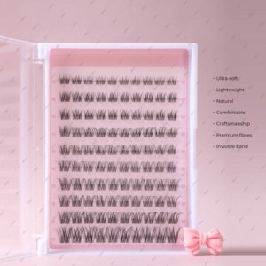 Nouveau kit de cils en grappes <span class=keywords><strong>Manga</strong></span> Anime, style naturel et féerique, cils individuels avec colle et pince pour extensions DIY à domicile - Product Image 3