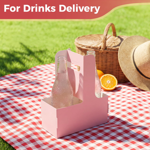 Bandeja Portavasos de Papel Corrugado Desechable, Ecológica y Biodegradable, Personalizable, Portátil, para 2/4/6 Vasos para Llevar - Product Image 4