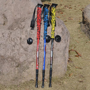 ไม้เท้าเดินป่าอะลูมิเนียม Abuda 7075 แบบ 3 ท่อน น้ำหนักเบา สีแดง ดำ น้ำเงิน ดีไซน์เรียบง่าย - Product Image 2