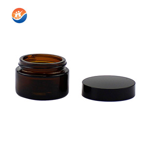 <span class=keywords><strong>Set</strong></span> di Vasetti in Vetro Color Ambra per Cosmetici, Vuoti, con Tappo a Vite e Serigrafia - Product Image 5