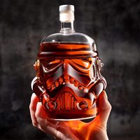Ensemble de carafe à whisky avec 2 verres en verre robuste, capacité de 750 ml - Marque TX pour le scotch, le bourbon, la vodka - Cadeau pour la fête des patrons - Cadeau pour papa