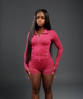 Ensemble Athleisure 2 Pièces Femme Imprimé Léopard avec Fermeture Éclair Dorée, Taille Haute Ajustée, Col Rabattu, Respirant, pour Yoga – Vente en Gros
