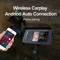 Nouveau GPS de moto avec écran tactile IPS de 6,25 pouces, CarPlay, Android Auto, caméra avant/arrière, TPMS, étanche IP67 pour 5.0