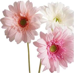 Fleur de gerbera artificielle à tige unique de haute qualité, toucher réaliste, pour la décoration de mariage, la décoration de la maison, centre de table - Product Image 1