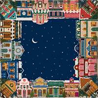 Tapis de Mahjong en Caoutchouc Imprimé Géométrique Vintage avec Bordure, Motif Rose Ruban Rose, Écologique, Durable, Antidérapant, Pliable pour Jeux de Table