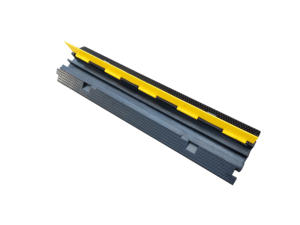 מחסום מהירות תעשייתי דו-ערוצי מגומי ממוחזר, מגן כבלים, רמפה עמידה בלחץ, נייד - Product Image 4