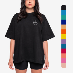 Camiseta Holgada de Algodón para Mujer, con Estampado Serigrafiado, Transpirable, Informal, para Verano, Venta al Por Mayor - Product Image 1