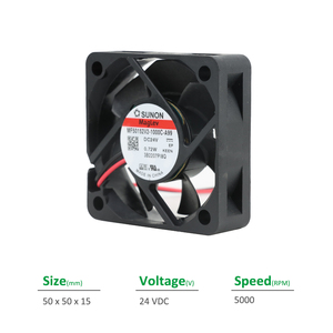 SUNON MF50152V2-1000C-A99 Electric OEM/ODM 50x50x15mm 24VDC 24mA 0.72W 5000RPM 13.0CFM Vapo Bearing Cooling Cabinet Axial Fan - Product Image 2