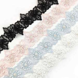 Robe de mariée brodée en Organza de couleur Pure, vêtements créatifs, en dentelle de perle, accessoires en <span class=keywords><strong>textile</strong></span> de maison, bricolage, CR163 - Product Image 1