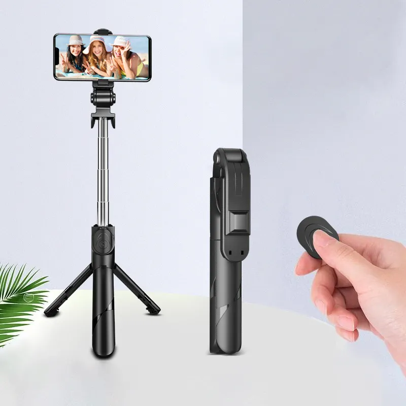 New XT02 70cm Stretchable Integrated Multi-function Selfie Stick Tripod Light Smartphone Support Mobile Phone Stand 360 Degree