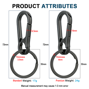 En stock al por mayor: Accesorios para manualidades DIY, Llaveros con clip de hebilla, Organizador de llaveros tipo mosquetón, Gancho de seguridad, Llavero de aleación de zinc - Product Image 3