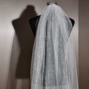 Nupcial Starlight Copos de nieve Red enredada Intermitente Tela de araña Gasa <span class=keywords><strong>Velo</strong></span> de <span class=keywords><strong>novia</strong></span> <span class=keywords><strong>Disfraz</strong></span> de Halloween Pequeño <span class=keywords><strong>velo</strong></span> corto - Product Image 5