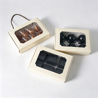 Boîte cadeau portable pour nougat, présentoir à fenêtre, emballage pour gâteaux madeleine, boîte de boulangerie en carton blanc, logo personnalisé, fabricant en gros