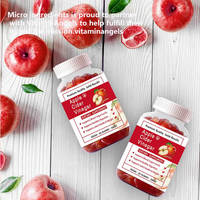 Gummies au vinaigre de cidre de pomme, vitamines beauté, peptides de collagène, vitamines C, E, D-Biotine, 60 unités pour femmes