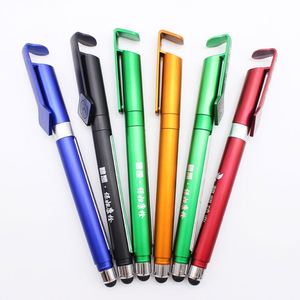 Business Gift Promotional School Office Plastic Ballpoint <b>Pen</b> With Stylus Phone Holder - Product Image 1