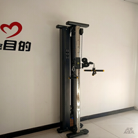 Station de musculation murale compacte avec poulie et câble unique, appareil de musculation fonctionnel réglable pour la maison, machine à triceps et poulie latérale