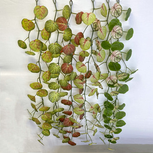 Queyiyi Fleurs artificielles, guirlande de bégonia 120 cm, verdure suspendue pour décoration murale, mariage et maison - Product Image 3