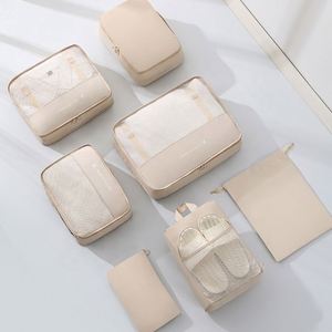 Wholesale <b>Compression</b> Packing Cubes for Suitcase 7pcs Set Travel Packing Cubes Foldable Luggage Travel Storage <b>Bag</b> Set - Product Image 2