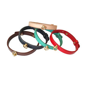 2024 nuevos suministros de cuero Real para mascotas, <span class=keywords><strong>Collar</strong></span> de perro de tracción de lujo personalizado para mascotas, <span class=keywords><strong>Collar</strong></span> de gato de cuero genuino Real - Product Image 1