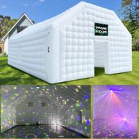 Abri d'événement spacieux tente de fête gonflable portable grand gazebo disco cube avec logo personnalisé pour les célébrations en plein air