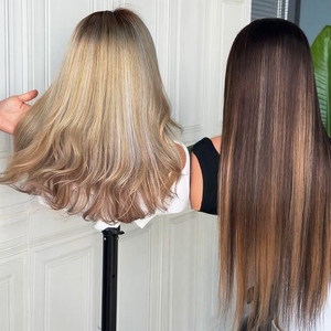 Extensiones de Cabello Humano con Clip, Color Balayage Piano, Cabello Virgen Natural, Doble Trama, Proveedor Mayorista - Product Image 2