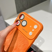 Étui de téléphone portable antichoc de luxe à motif plume avec grande fenêtre pour iPhone 18 17 16 15 Pro Max – Housse de protection tendance