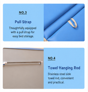 Cama de Hospital Plegable de Acero Estable con Cajones Integrados, Diseño Moderno, Duradera y Portátil para Pacientes y Clínicas - Product Image 5
