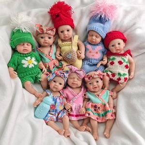 6 "& 8" OEM <span class=keywords><strong>Reborn</strong></span> Poupées Corps Complet <span class=keywords><strong>Silicone</strong></span> <span class=keywords><strong>Reborn</strong></span> Bébés Doux Réaliste Bébé Mini Jouet Style Collection Artistry Cadeaux - Product Image 5