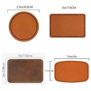 Patchs en cuir PU souple écologiques brodés avec logo personnalisé pour vêtements et chapeaux, à coudre, fournisseur en gros - Product Image 1