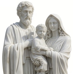 Esculturas de Mármol de la Sagrada Familia Europeas Hechas a Mano, Tamaño Real, Religiosas, Personalizadas, para Jardín de Iglesia al Aire Libre - Product Image 6
