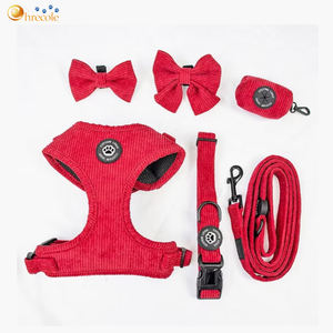 Conjunto de Invierno de Arnés, <span class=keywords><strong>Collar</strong></span>, Correa y Bufanda de Pana para Perro Salchicha sin Tirones, de Lujo y al por Mayor con Etiqueta de Logotipo Privado de Diseñador - Product Image 5