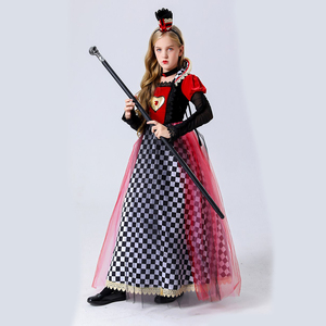Costume di Halloween bambini <span class=keywords><strong>principessa</strong></span> Alice <span class=keywords><strong>regina</strong></span> rossa Costume <span class=keywords><strong>regina</strong></span> dei cuori Cosplay - Product Image 3