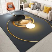 Tapis de Salon Entier Antidérapant, Tapis de Chambre en Velours Cristal, Tapis de Zone Doux Lavable, Tapis de Chevet Imprimés en 3D