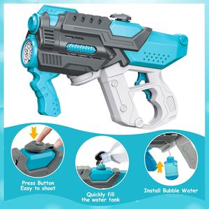 Pistola de Agua y Burbujas 2 en <span class=keywords><strong>1</strong></span>, Juguete Divertido de Verano <span class=keywords><strong>para</strong></span> Niños, Doble Función de Burbujas y Agua <span class=keywords><strong>para</strong></span> Actividades al Aire Libre - Product Image 2