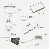 Kit de matcha cérémoniel japonais 4 pièces Outils pour le matcha Brosse à mélanger Bonne qualité