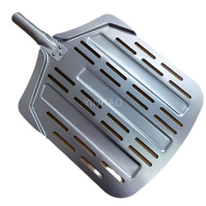 Pelle à <span class=keywords><strong>pizza</strong></span> YINHAO avec logo personnalisé, 12 pouces, avec manche en bois, pelle à <span class=keywords><strong>pizza</strong></span> en aluminium, pelle à <span class=keywords><strong>pizza</strong></span> pour la cuisson de pizzas et de pains faits maison - Product Image 4