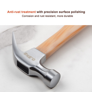 Martillo de Uña SANTWELL con Mango de Madera, Agarre Antideslizante, Cara Rectangular, para Trabajos de Carpintería y Construcción - Product Image 5