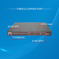 Xallcom X522824-W-E 24 Port Gigabit Tembaga 24 Port Gigabit SFP 4 Port 10Gigabit SFP Switch Ethernet Komersial Terkelola L3