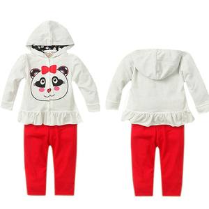 Pakaian Anak-anak Musim Semi Musim Gugur Kaus Lengan Panjang + Celana Anak Perempuan Katun Panda Kecil Setelan 2 Potong 5Set/Lot - Product Image 1