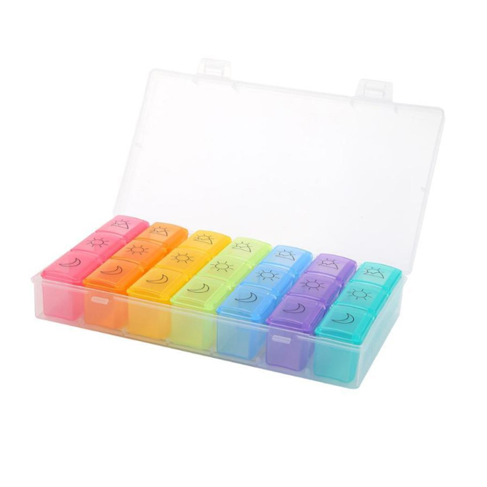 Пластиковый Органайзер, органайзер для лекарств, таблеток с витаминами, отделения для лекарств, еженедельная коробка для таблеток