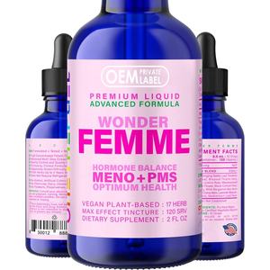 Complément Ménopause Liquide avec Dong Quai et Racine de Réglisse pour l'Équilibre Hormonal Féminin, SPM, Extrait Anti-Âge OEM - Product Image 1