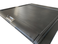 Couverture de benne enroulable universelle manuelle à charnières en alliage d'aluminium avec système de verrouillage, conception étanche pour GMC RAM