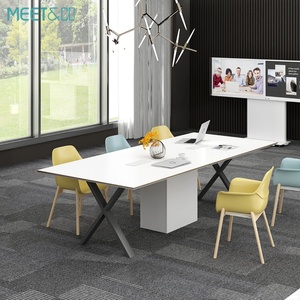 Modern Large Modular Conference <b>Table</b> for Home School <b>Office</b> Fashionable Design Meeting Room for 4 8 10 12 People - Product Image 1
