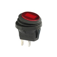 Interrupteur à bascule lumineux 12v cc, couleur rouge, forme ronde, prix d'usine
