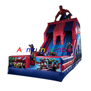 Château <span class=keywords><strong>gonflable</strong></span> commercial Moonwalk pour enfants, <span class=keywords><strong>toboggan</strong></span> aquatique Spider-Man, <span class=keywords><strong>toboggan</strong></span> aquatique Spider-Man avec piscine - Product Image 2