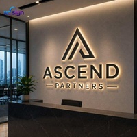 Enseigne LED 3D rétroéclairée en acier inoxydable personnalisée de qualité supérieure, compatible HomeKit, transformateur CA, télécommande, pour bureau