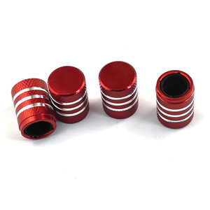 Capuchon de valve en alliage d'aluminium 17 mm, style américain, pour pneus de voiture sans chambre à air, couleurs bleu, noir, rouge, gris - Product Image 3