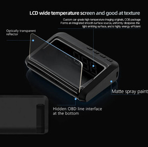 C100 จอแสดงผลบนกระจกหน้ารถ HUD ระบบเตือนความเร็วเกินกำหนด พร้อมมาตรวัดความเร็วอิเล็กทรอนิกส์อัตโนมัติ - Product Image 5
